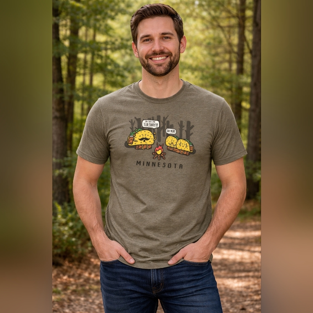 The Duck Company Minnesota Graphic T-Shirt Men’s M Taco Camping Tee